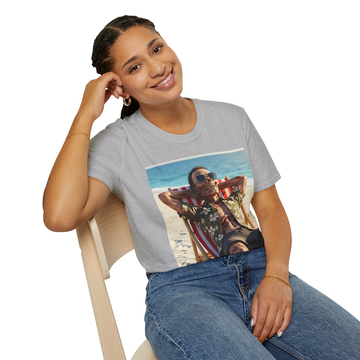 Chill Vibes Unisex Softstyle T-Shirt - Beach Relaxation Design