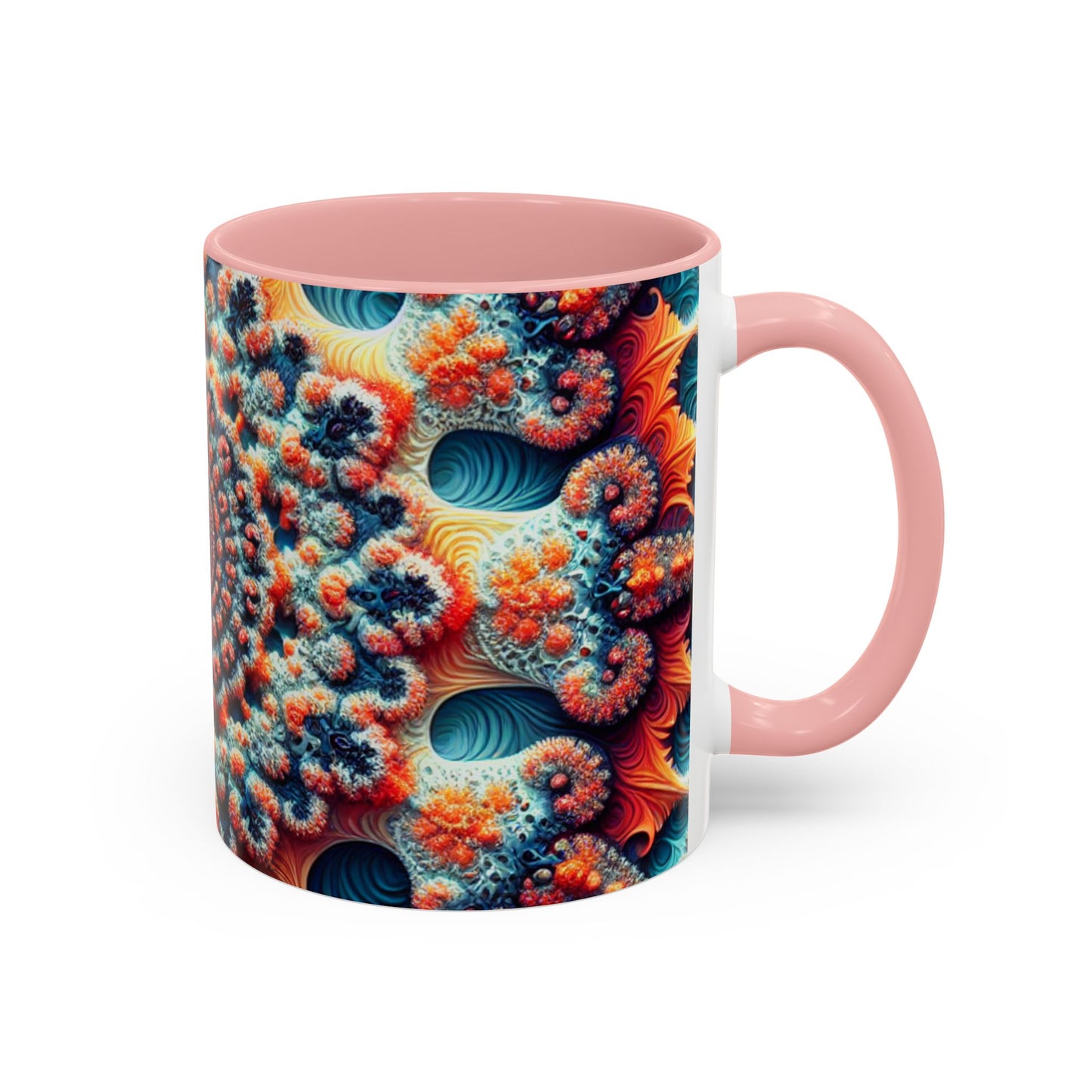 Vibrant Kaleidoscope Accent Coffee Mug - 11oz & 15oz