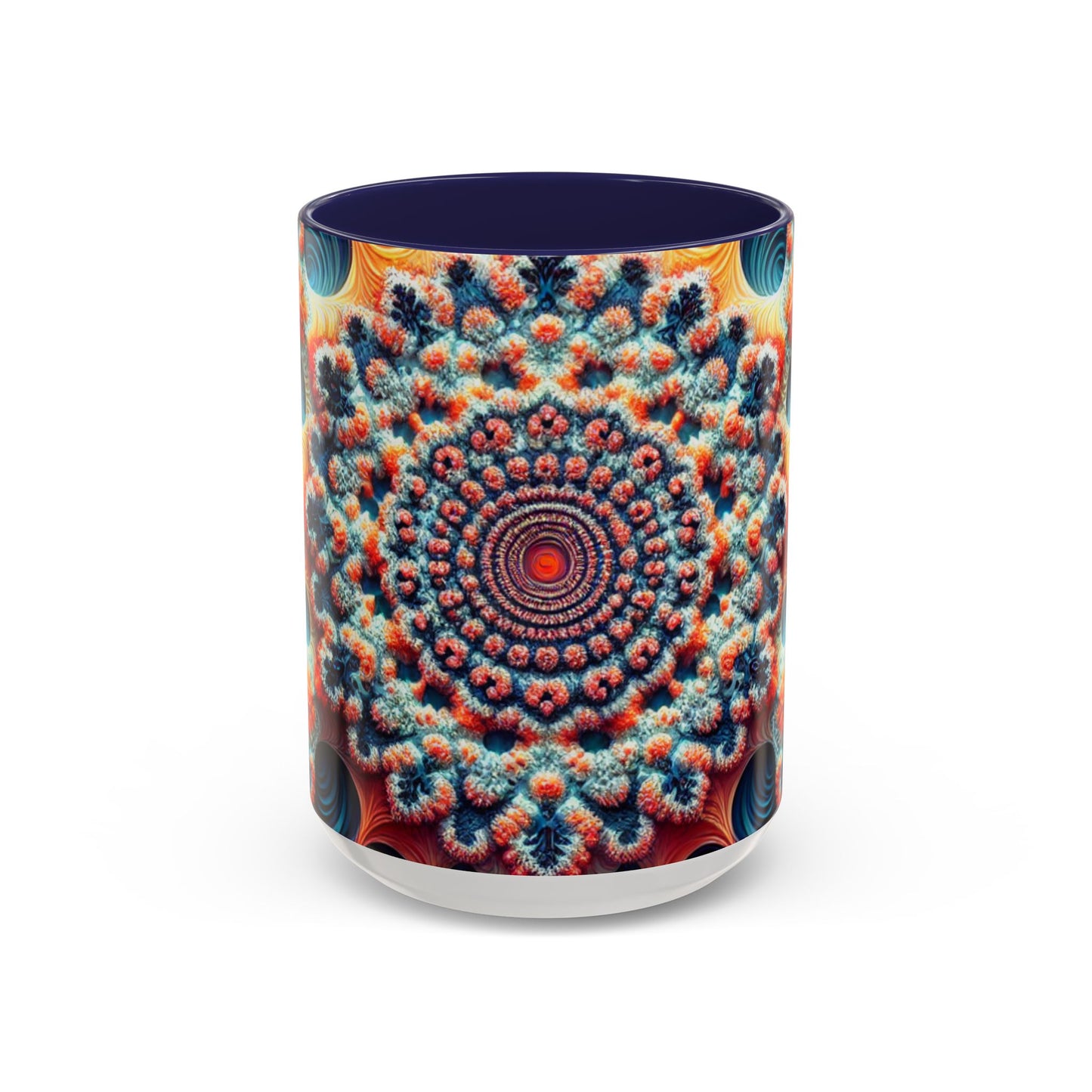 Vibrant Kaleidoscope Accent Coffee Mug - 11oz & 15oz