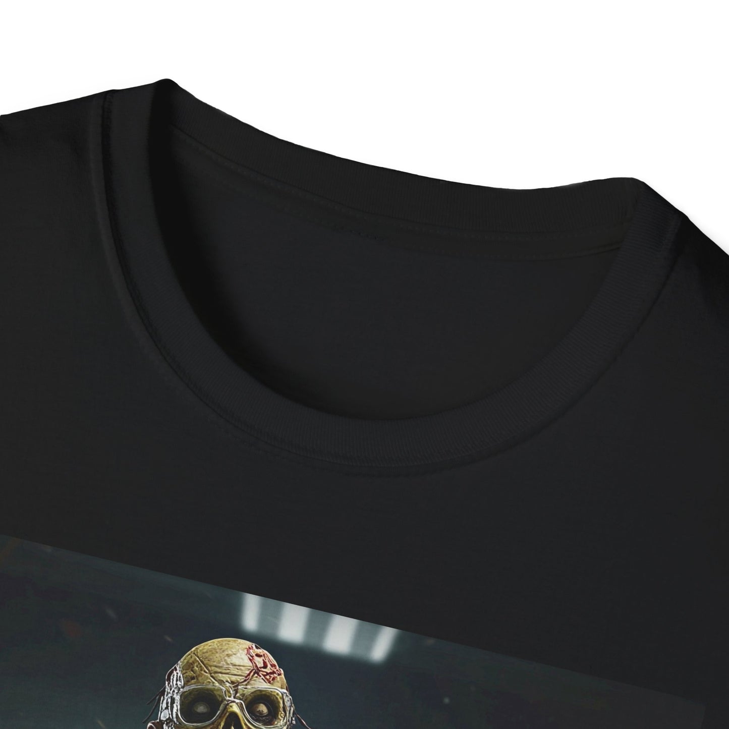 Zombie Scientist Unisex Softstyle T-Shirt - Perfect for Halloween and Horror Fans