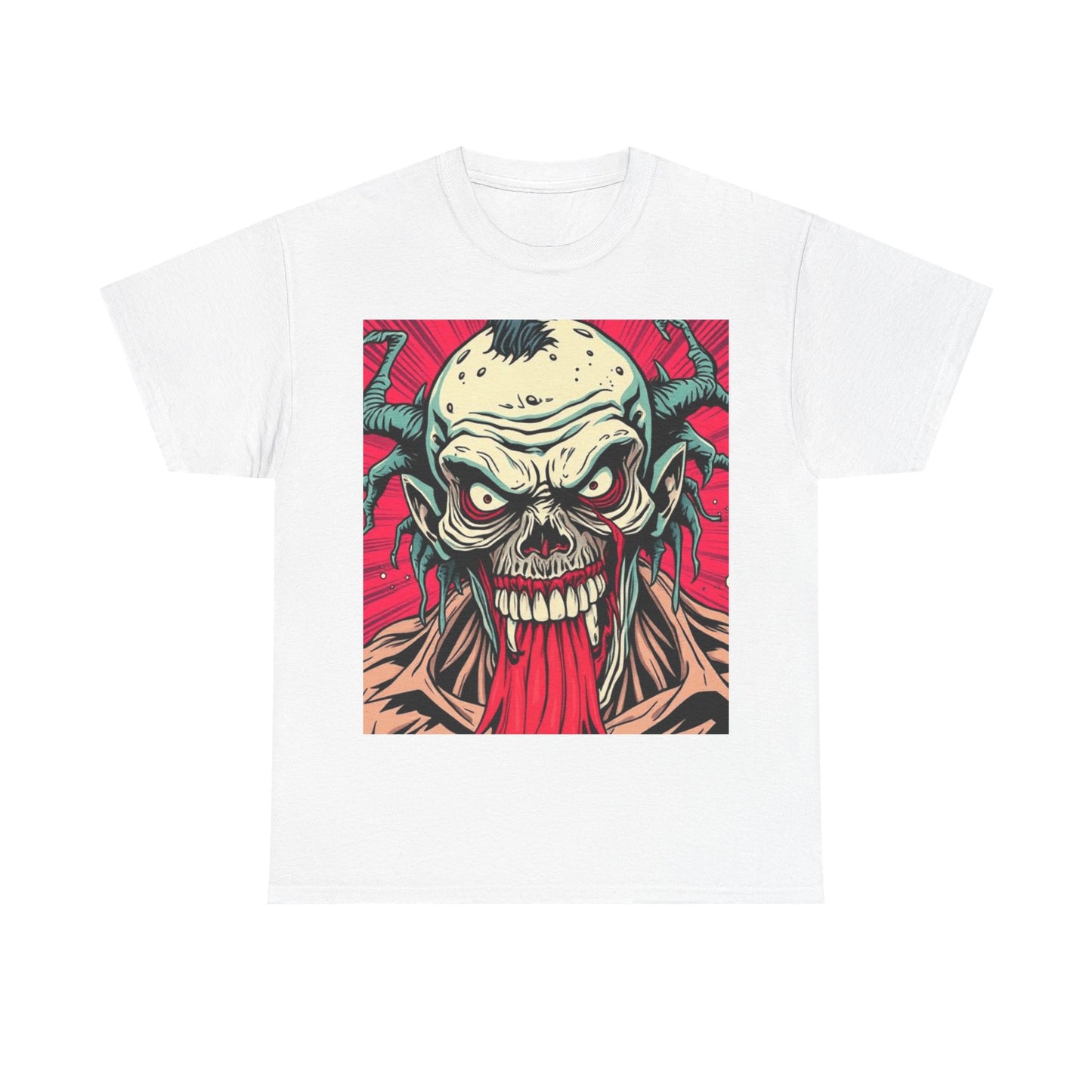 UK - Unisex Heavy Cotton Tee with Bold Skull Graphic - Perfect for Gifting and Casual Wear