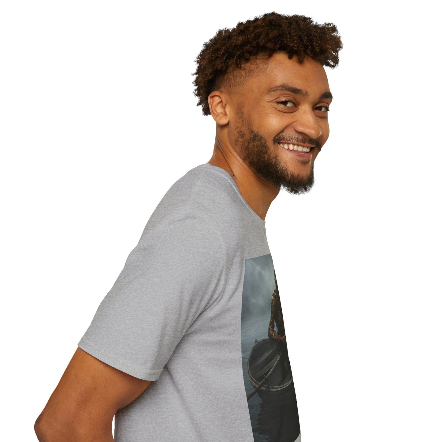 Zombie Rowboat Unisex Softstyle T-Shirt - Spooky Graphic Tee for Halloween Fans