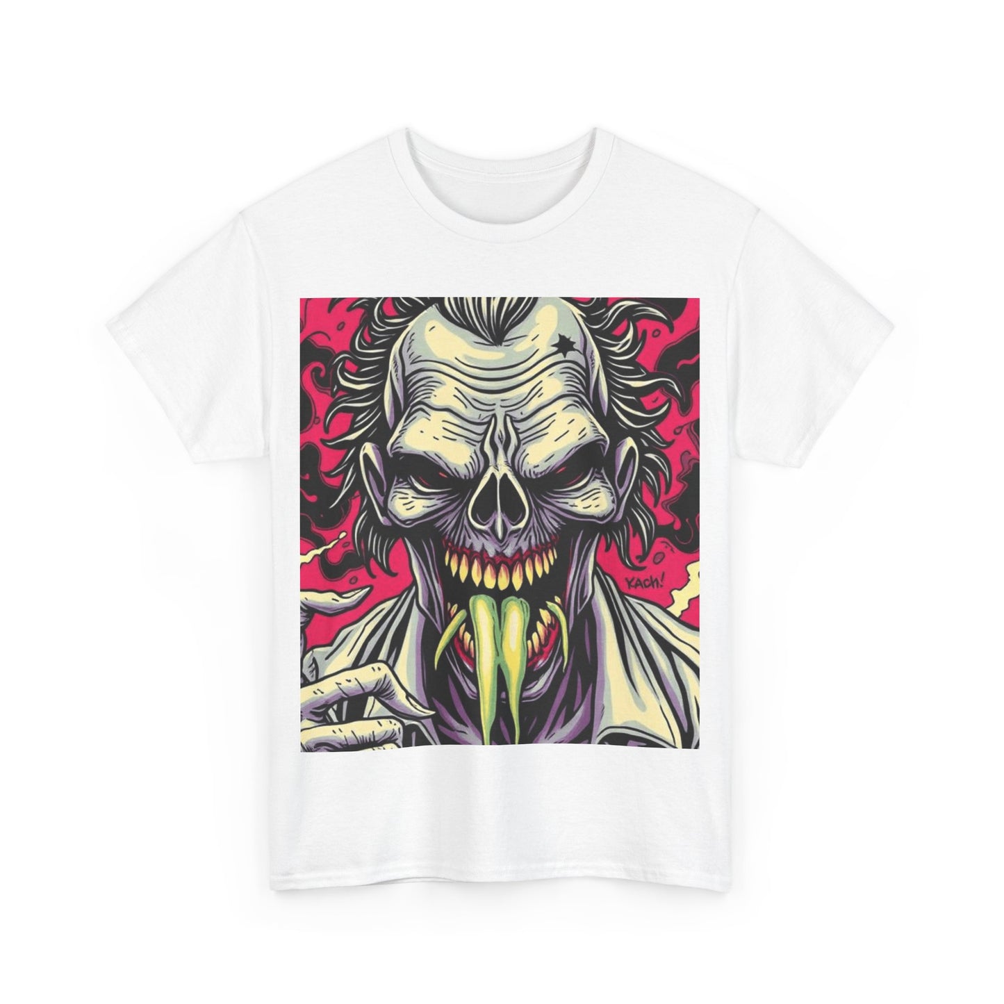 UK - Graphic Horror T-Shirt - Unisex Heavy Cotton Tee with Skull Design