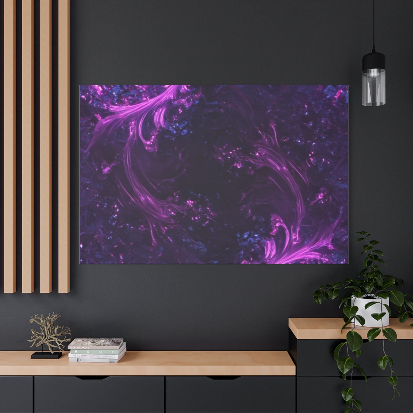 Abstract Purple Fractal Canvas Print - Artistic Wall Décor