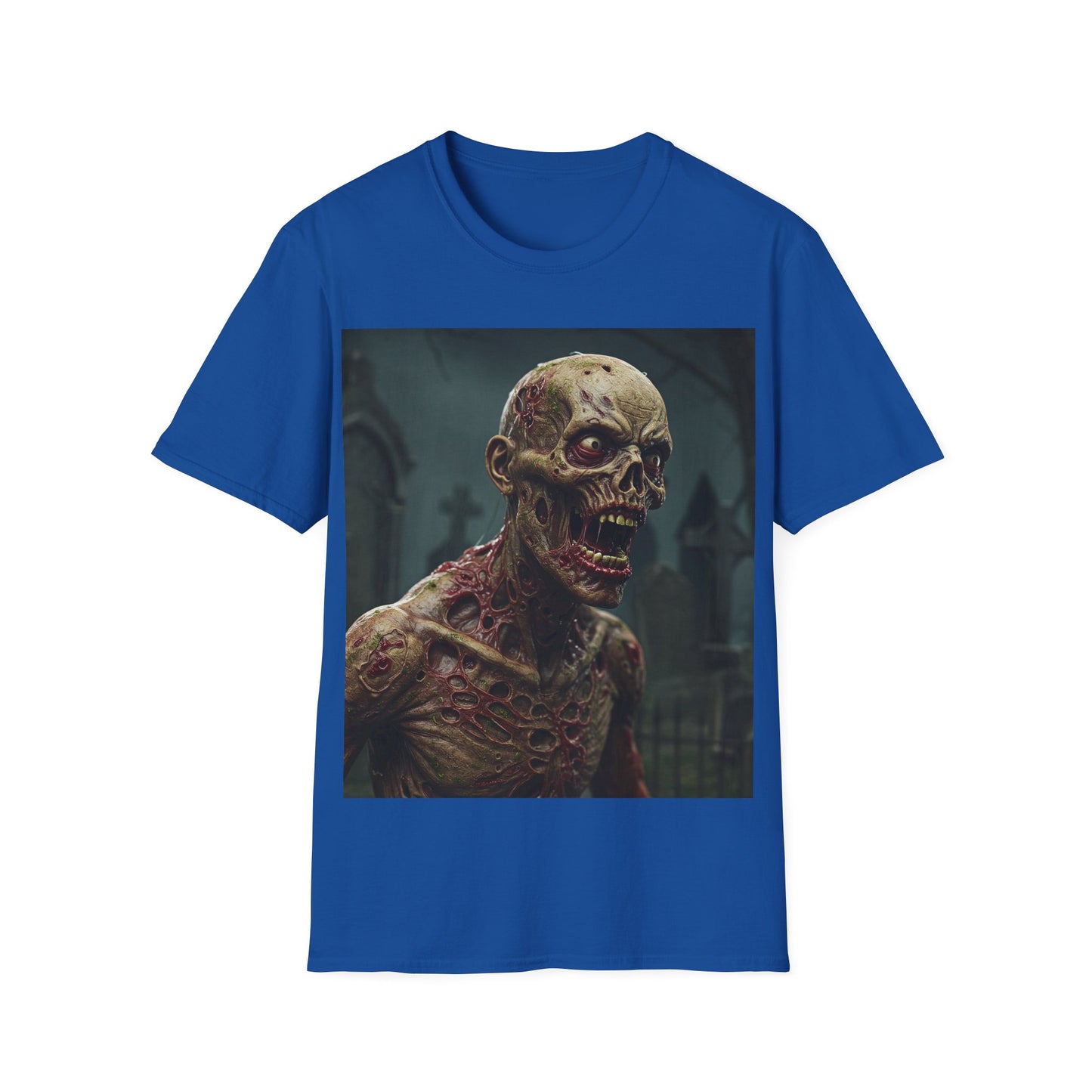 UK - Creepy Zombie Graphic Unisex Softstyle T-Shirt