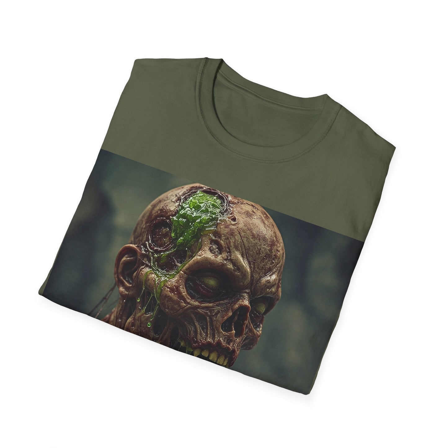 UK - Unisex Softstyle T-Shirt - Skeletal Creepy Art Design