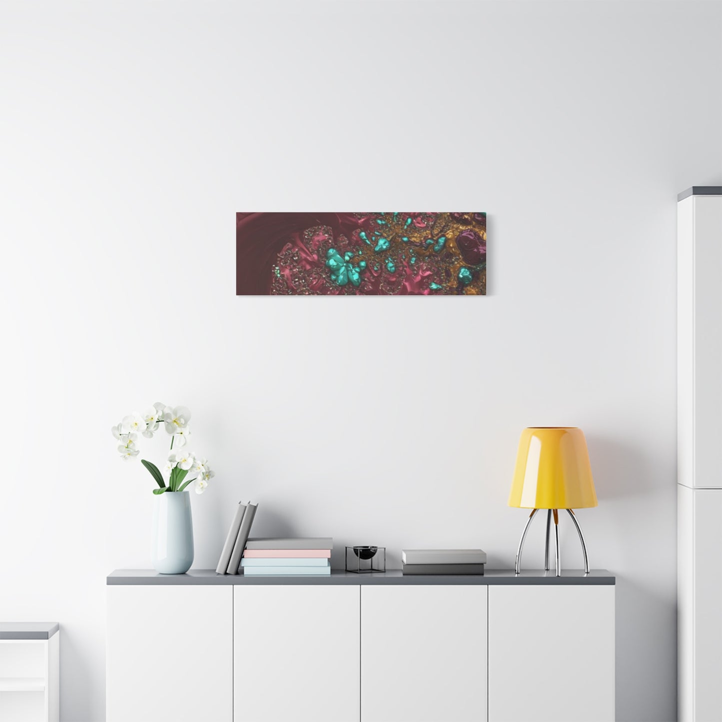 Abstract Art Canvas Print - Vibrant Fractal Design for Home Decor