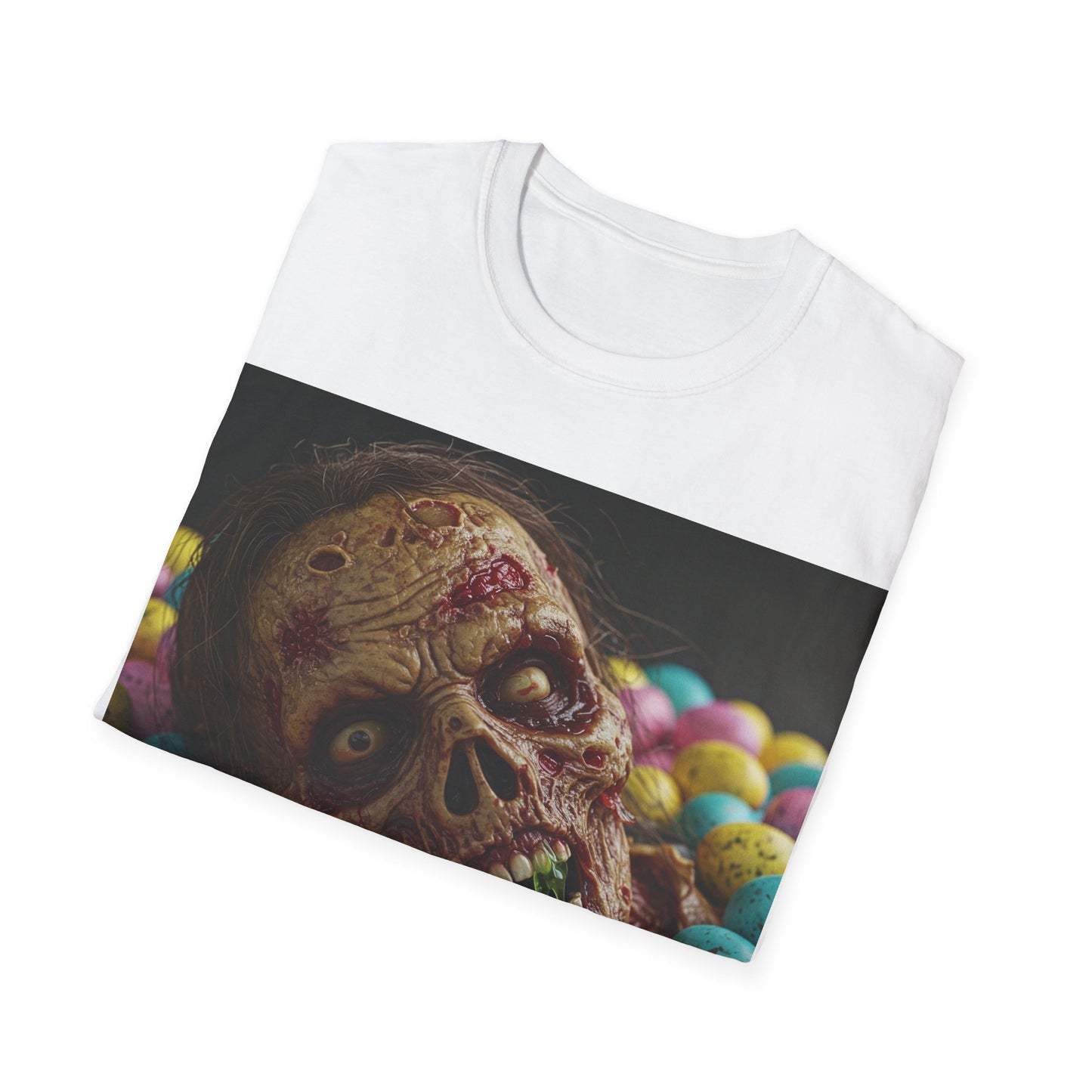UK - Eerie Easter Skull Apocalyptic Portrait Tee, bold, decaying zombie graphic