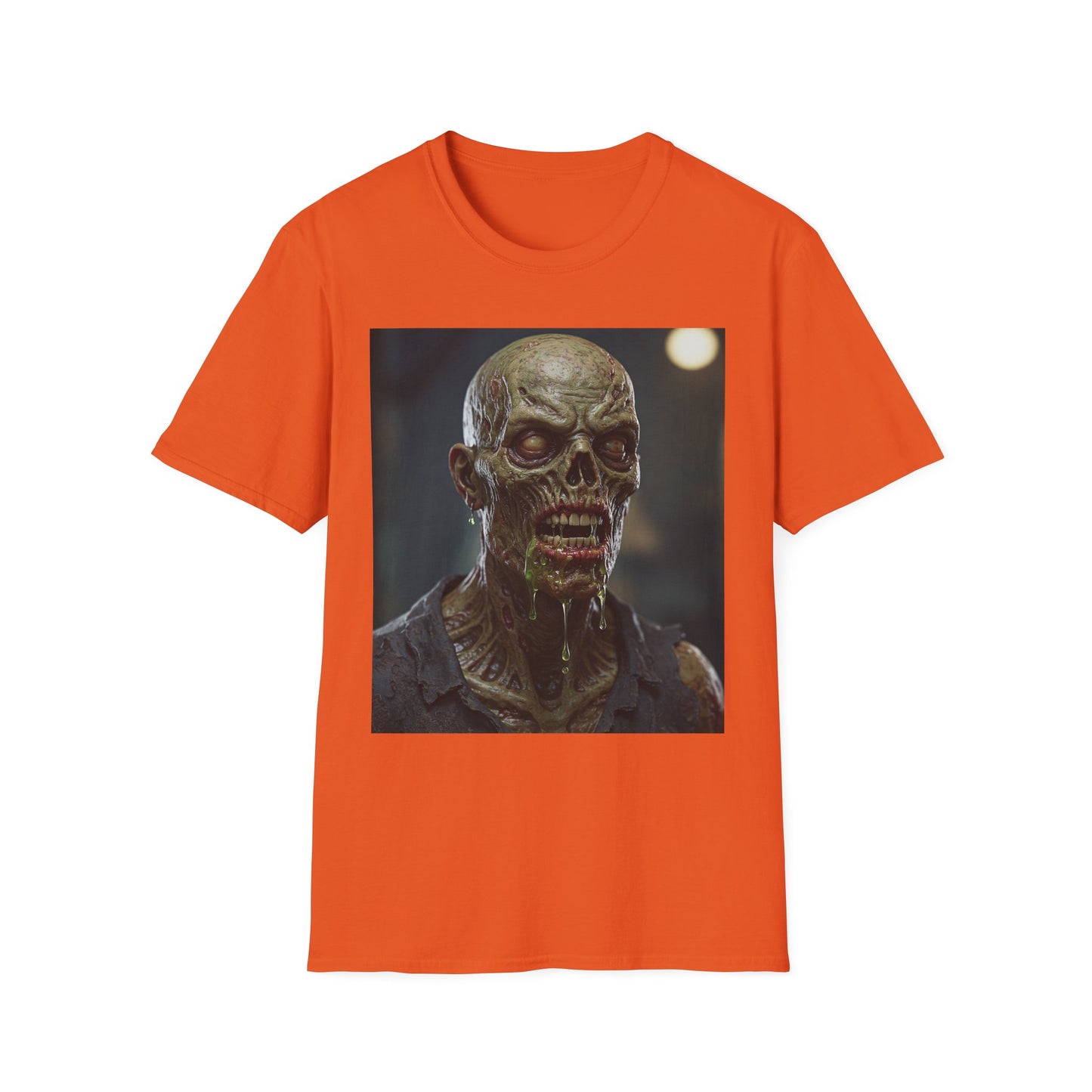 Unisex Softstyle Zombie Graphic Tee - Perfect for Halloween and Horror Fans