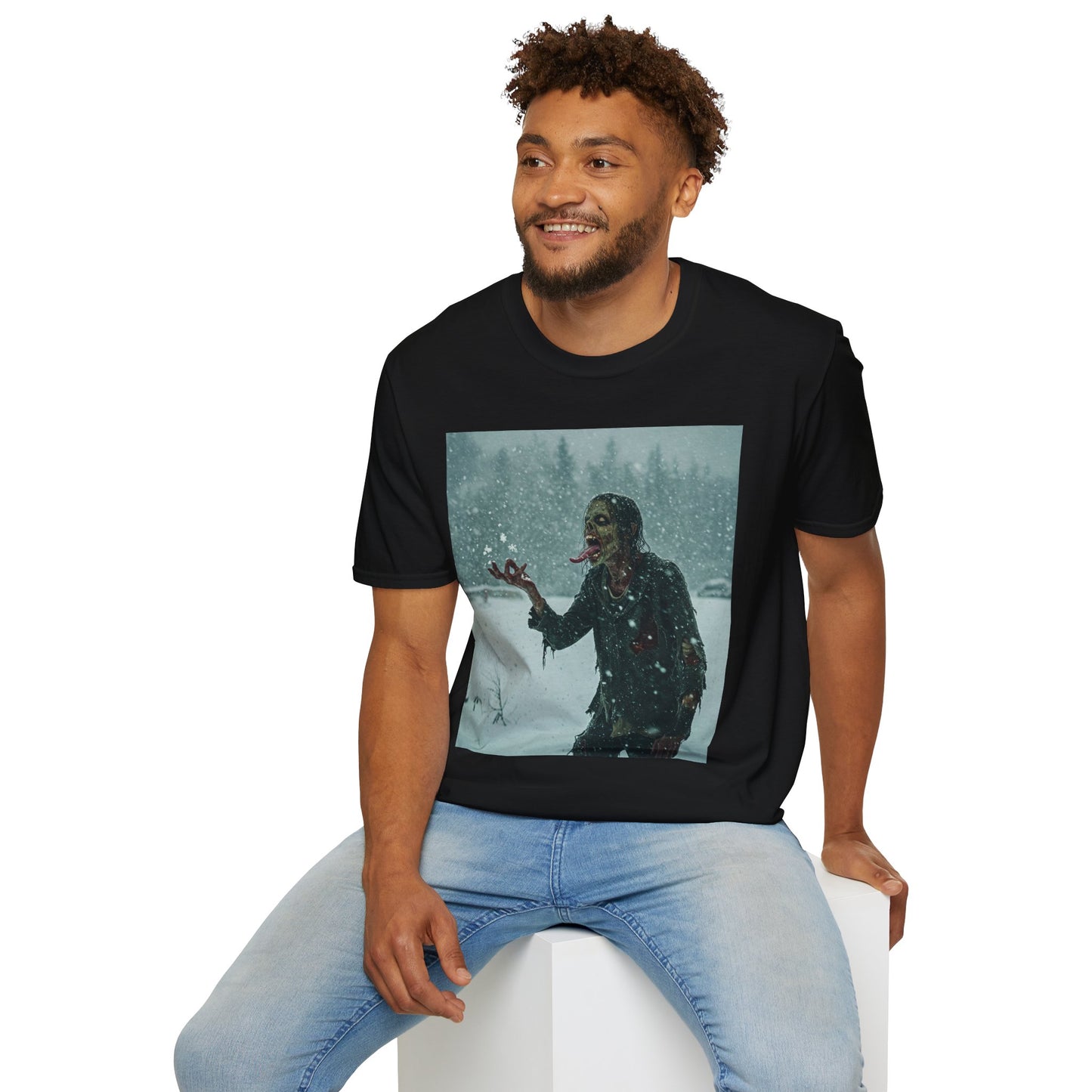 Chilling Horror Graphic Tee - Unisex Softstyle T-Shirt with Spooky Design