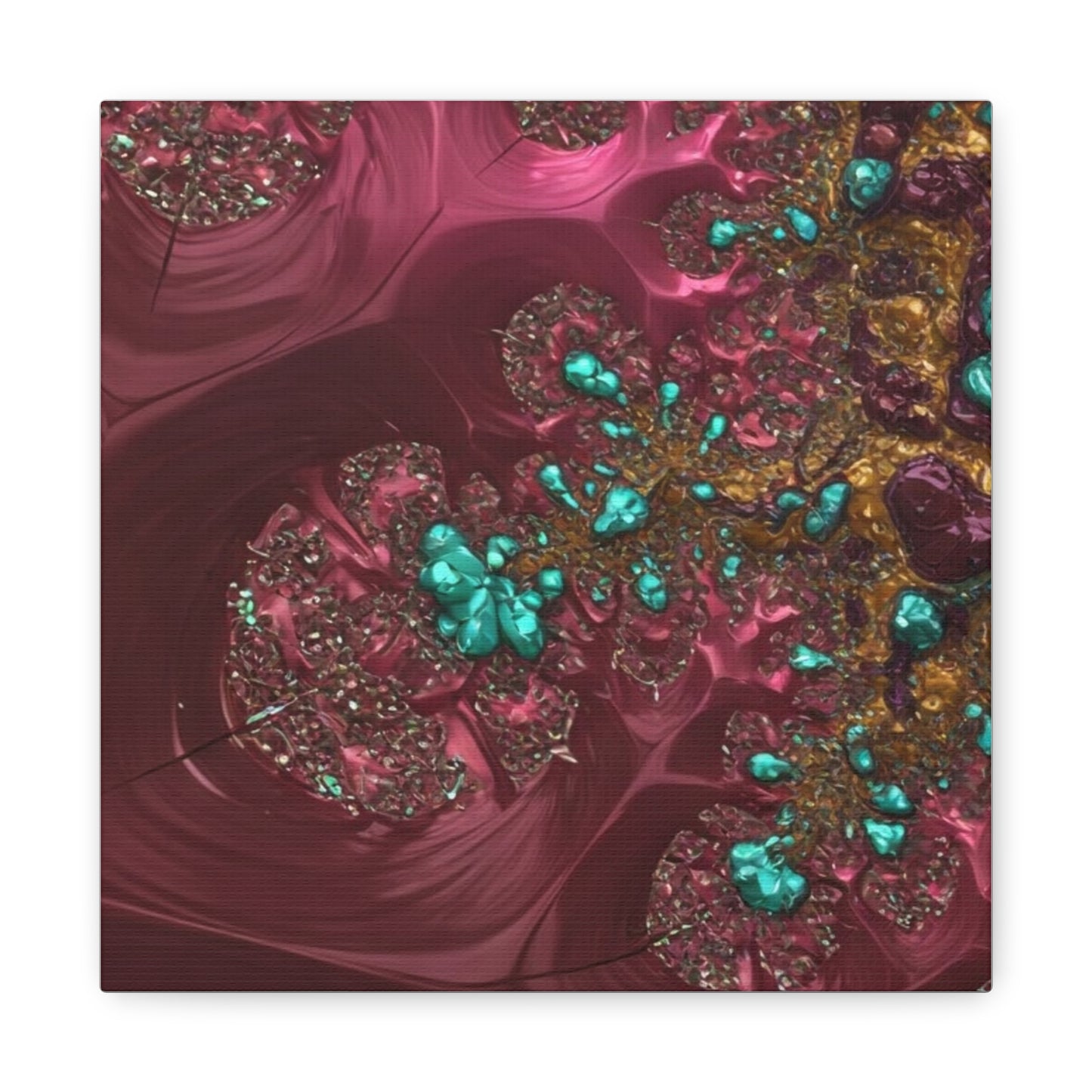 Abstract Art Canvas Print - Vibrant Fractal Design for Home Decor