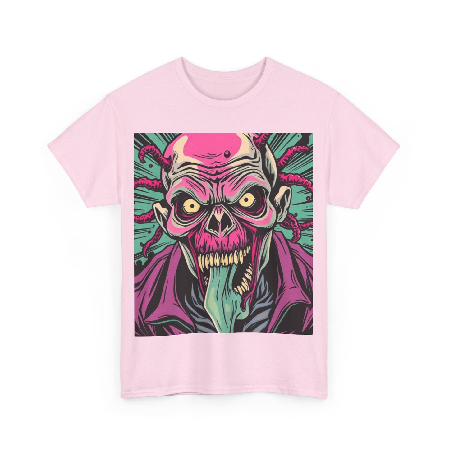 UK - Unisex Heavy Cotton Tee - Bold Graphic Zombie Design