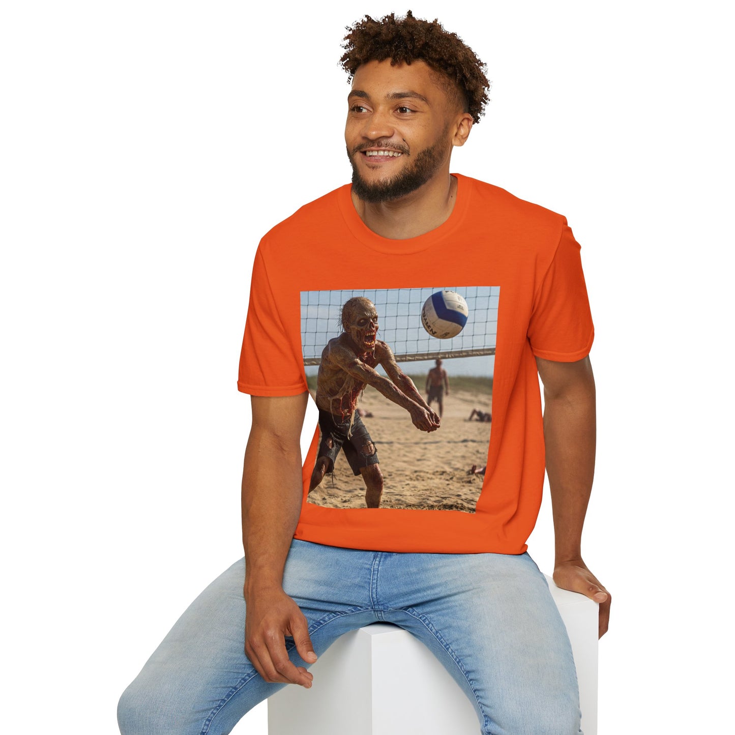 Beach Volleyball Unisex Softstyle T-Shirt - Perfect for Summer Fun and Sports Lovers