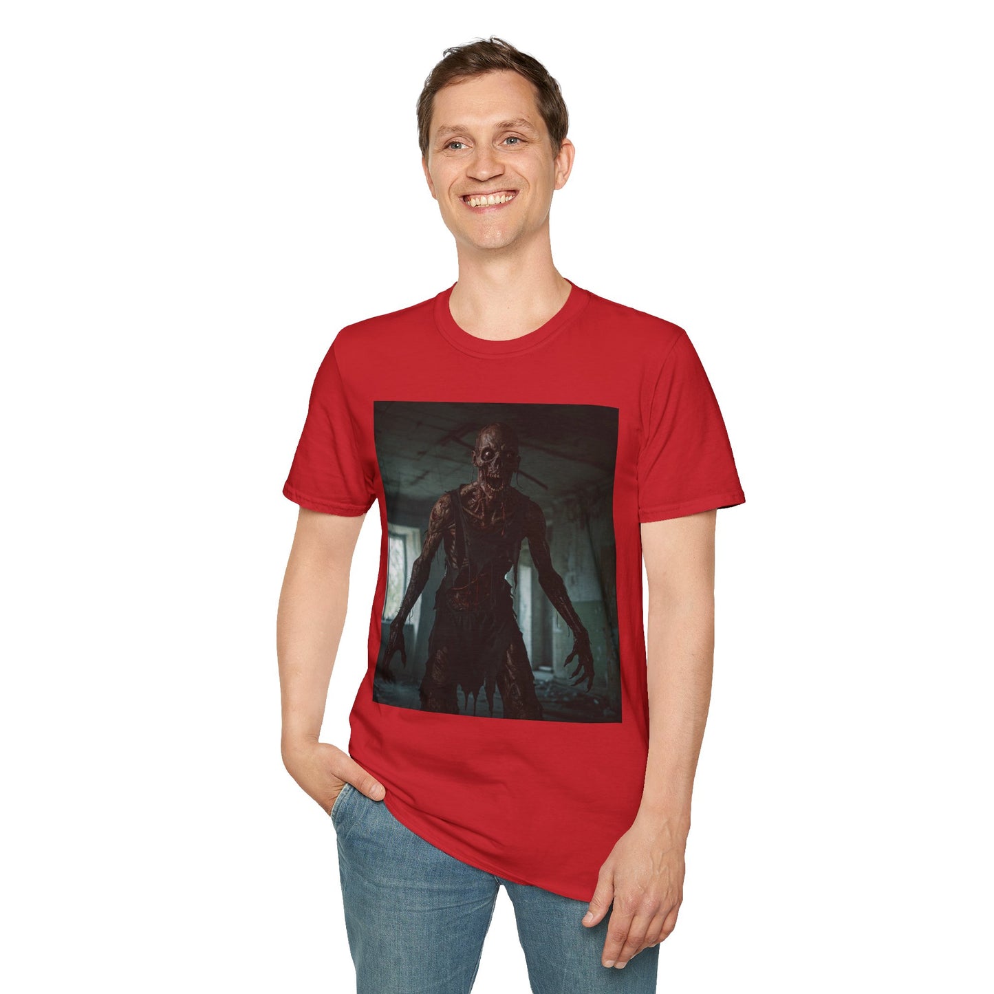 Creepy Horror Graphic Unisex T-Shirt – Perfect for Halloween and Haunted House Lovers