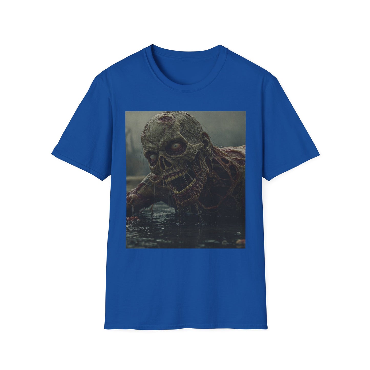 Creepy Skeleton Unisex Softstyle T-Shirt - Perfect for Halloween and Horror Fans
