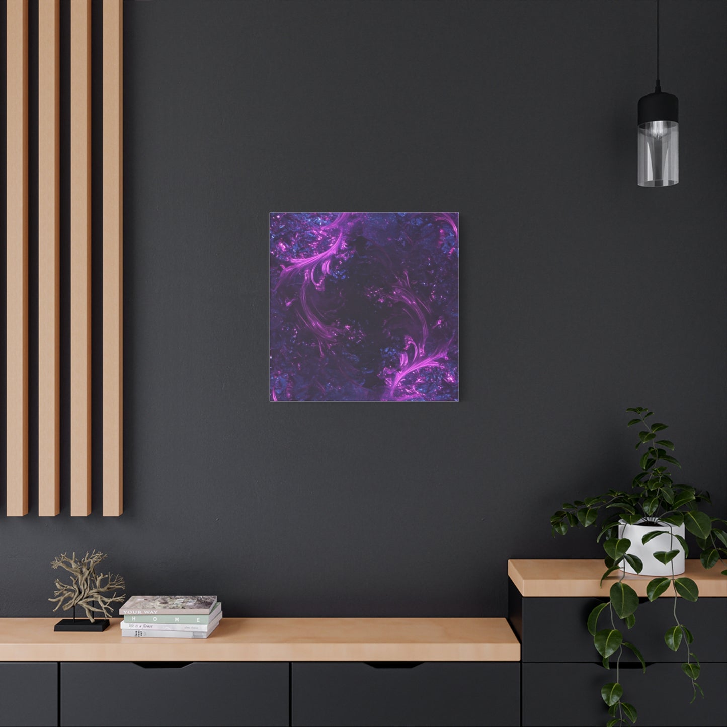 Abstract Purple Fractal Canvas Print - Artistic Wall Décor