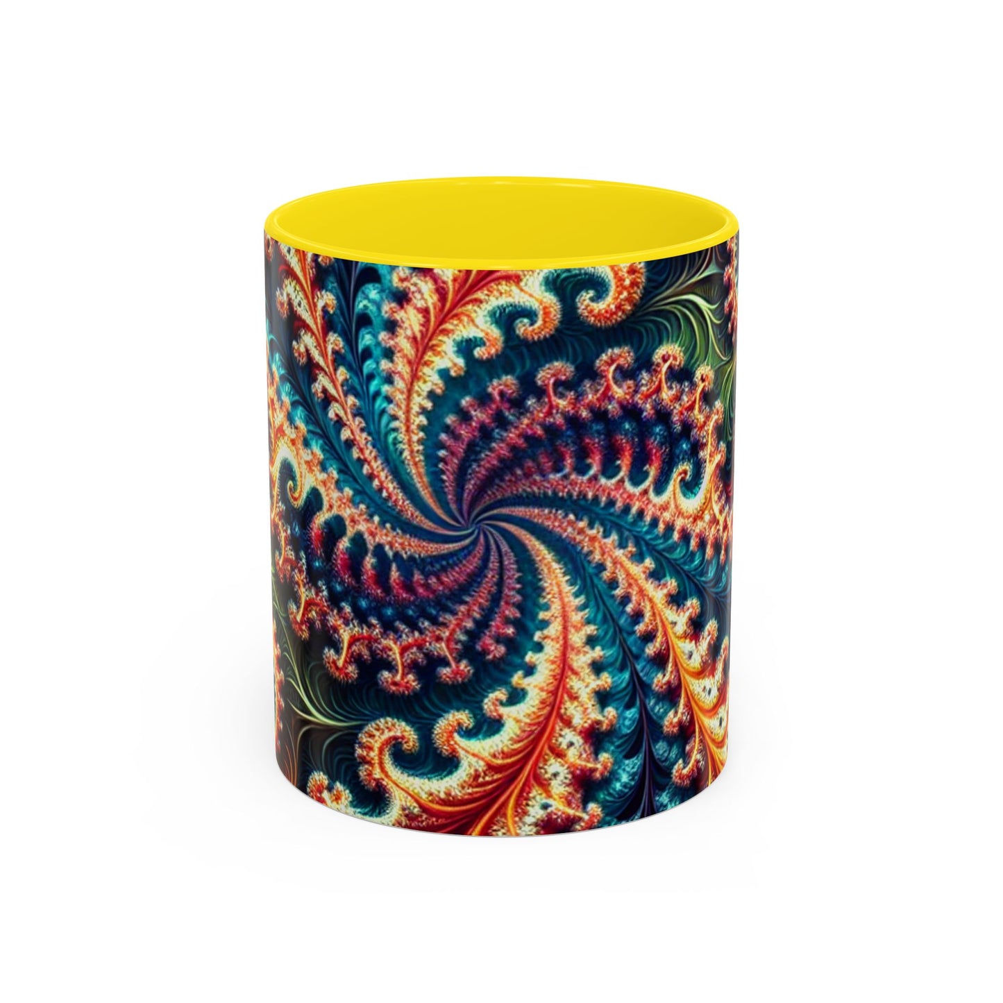 Vibrant Swirl Accent Coffee Mug - 11oz & 15oz