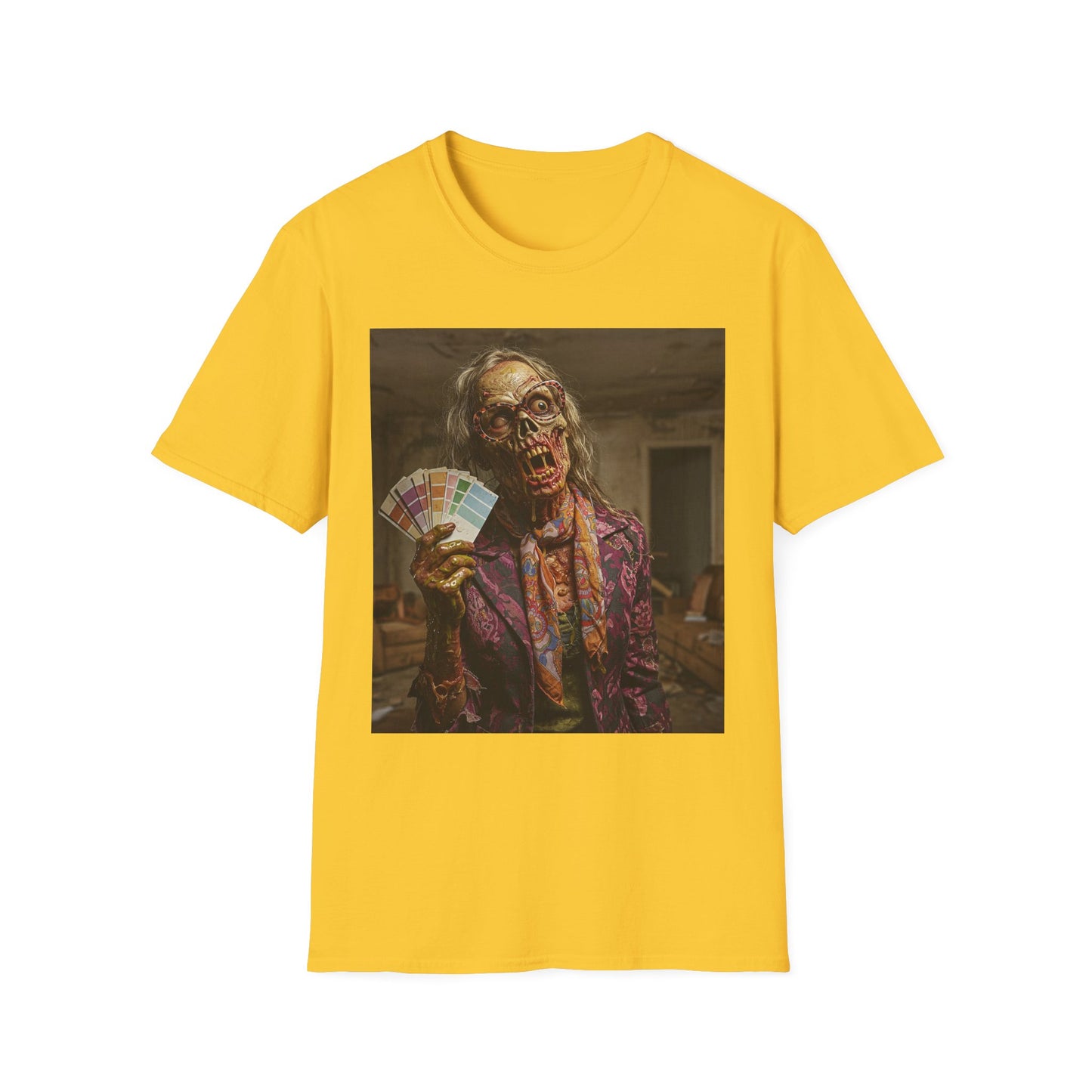 Unisex Softstyle T-Shirt – Retro Skeleton Poker Night Tee