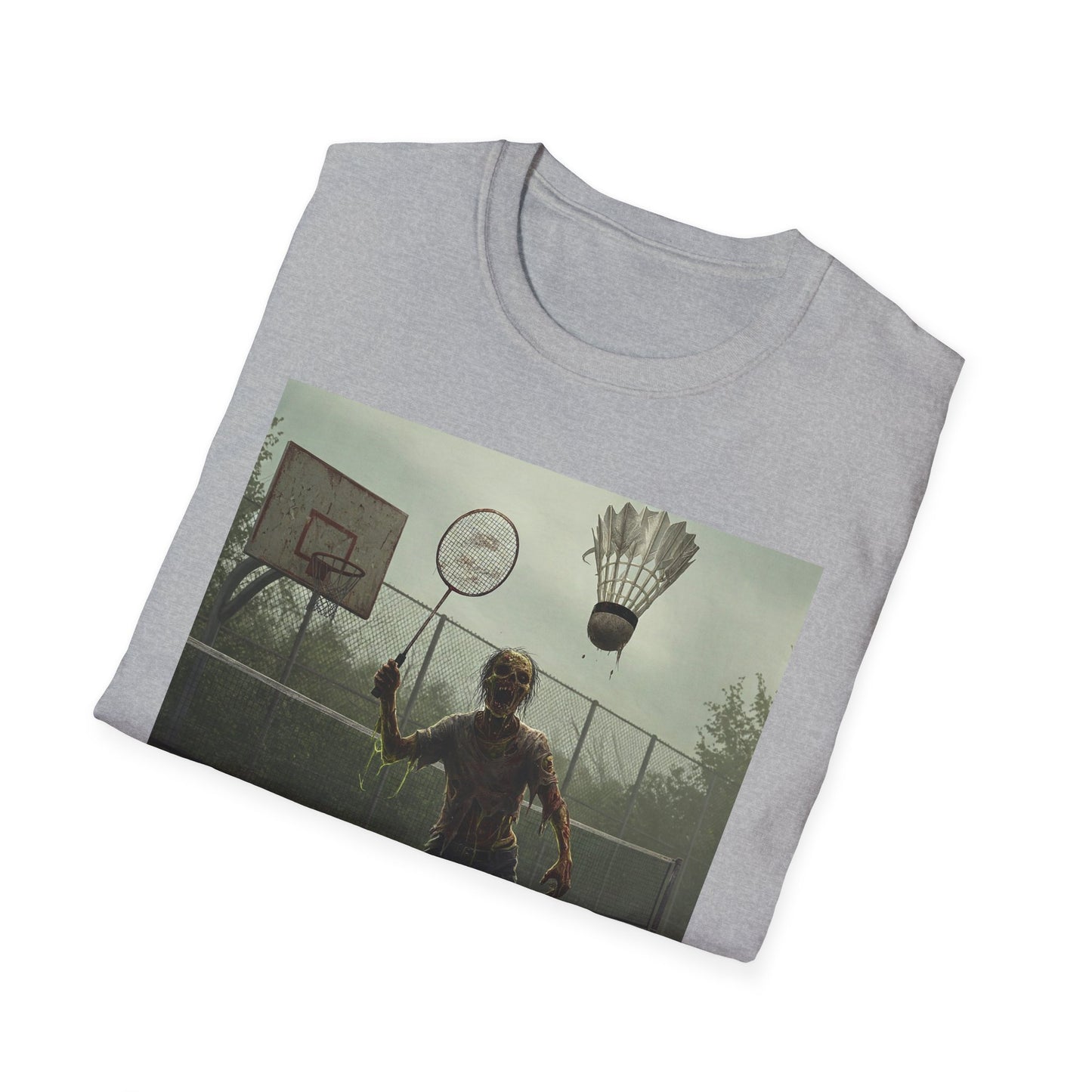 Zombie Badminton Enthusiast Unisex Softstyle T-Shirt