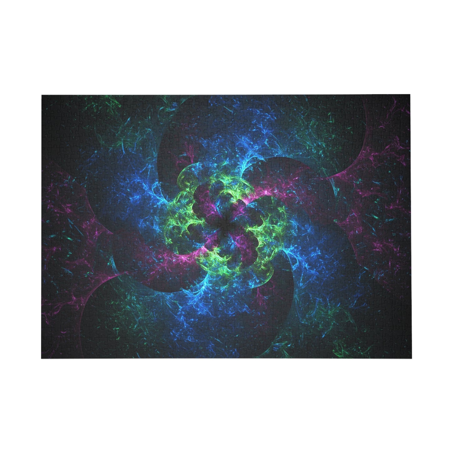 Vibrant Fractal Puzzle - 96, 252, 500, 1000-Piece Options for Relaxation and Fun