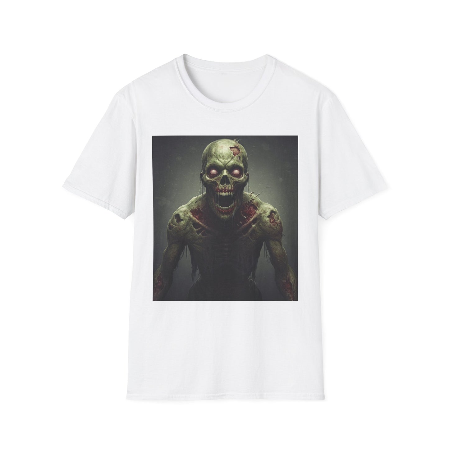 Apocalyptic Portrait Tee, bold, decaying zombie graphic