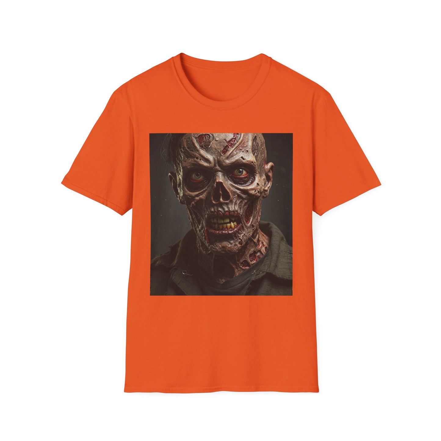 Apocalyptic Portrait Tee, bold, decaying zombie graphic