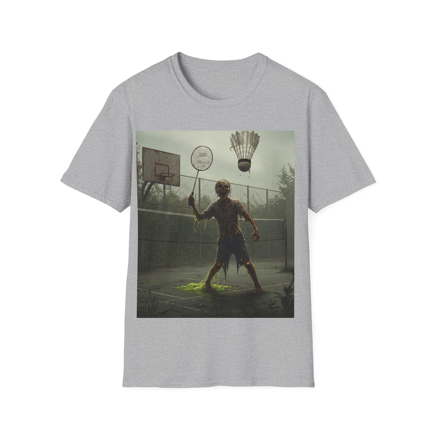 UK - Zombie Badminton Enthusiast Unisex Softstyle T-Shirt