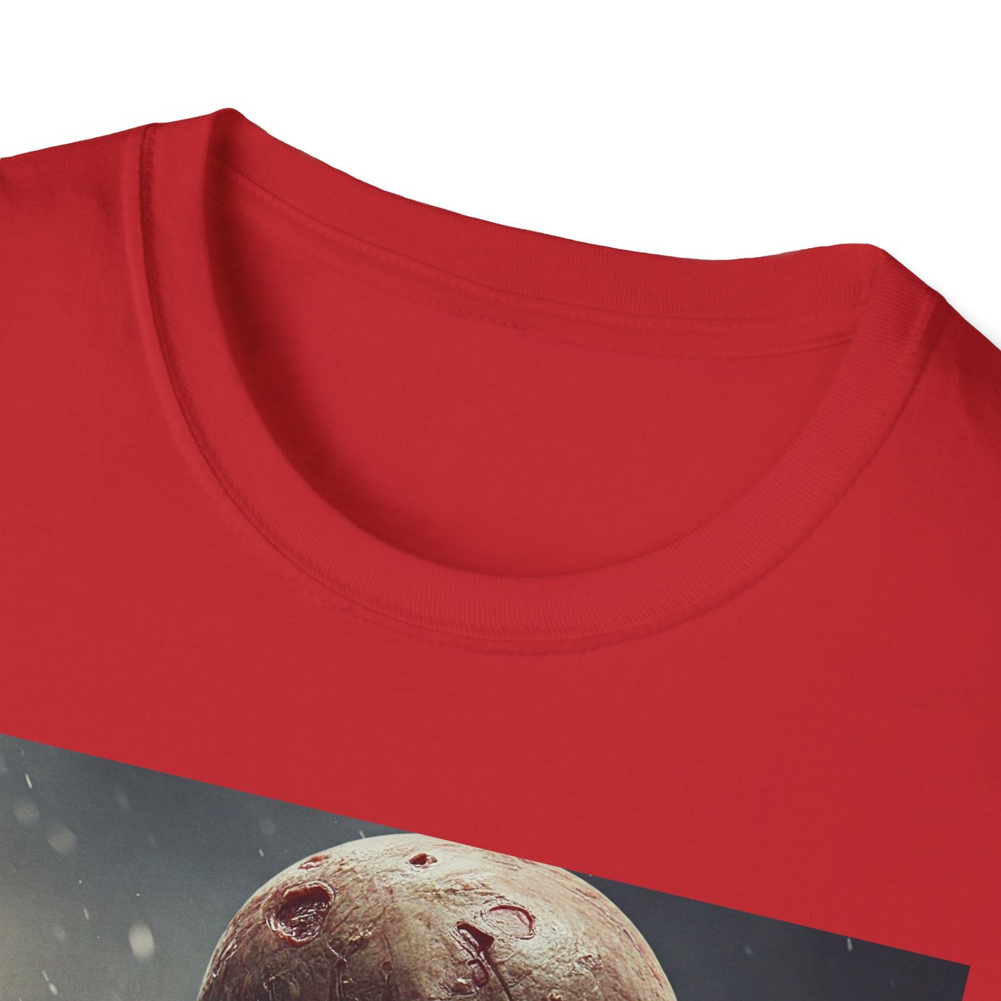 Unisex Softstyle T-Shirt with Creepy Skeleton Design - Perfect for Halloween and Horror Fans