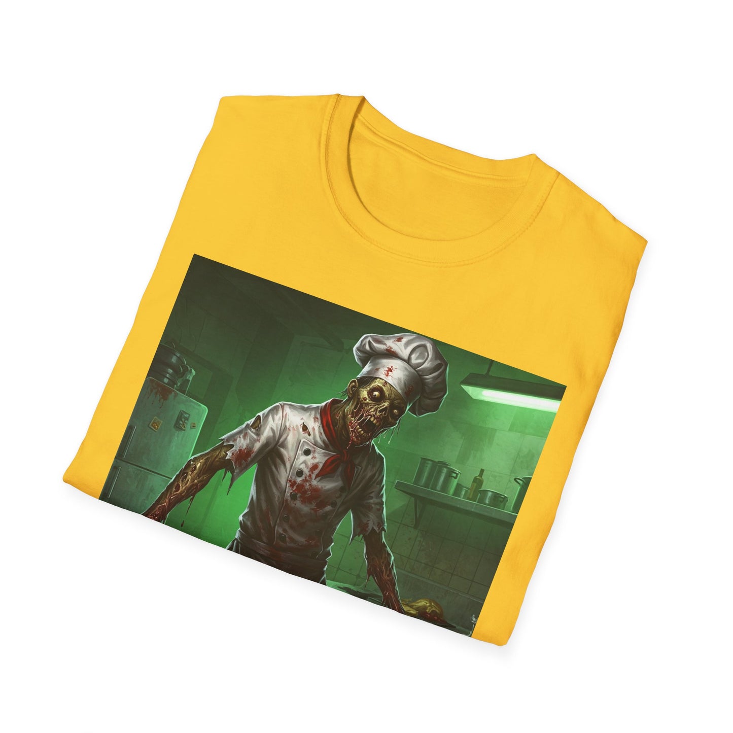 Zombie Chef Unisex Softstyle T-Shirt - Perfect for Halloween and Horror Fans