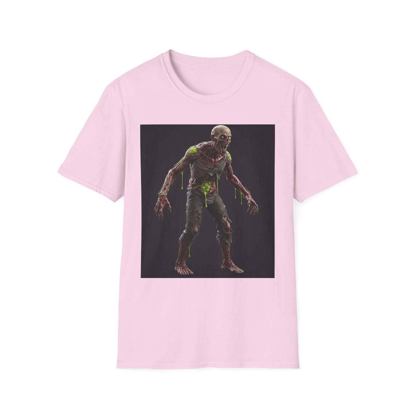Zombie Graphic Unisex Softstyle T-Shirt - Perfect for Halloween and Horror Fans
