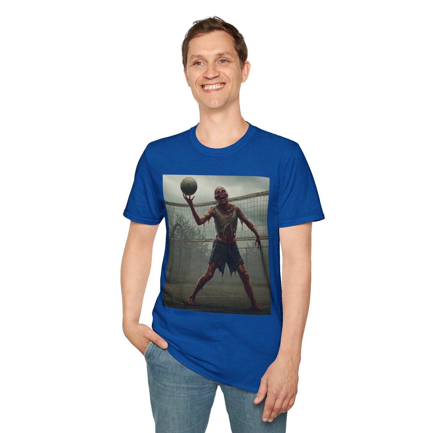 Zombie Basketball Unisex Softstyle T-Shirt | Horror Graphic Tee