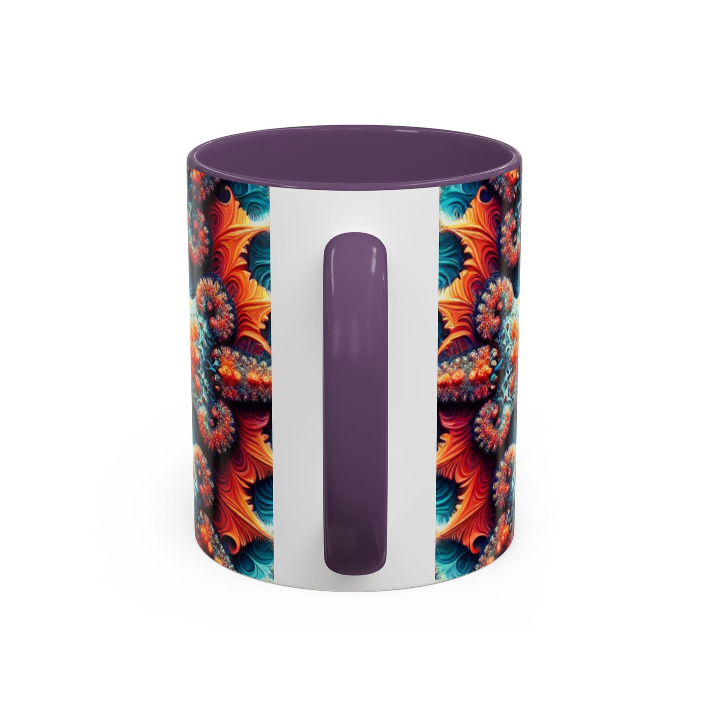 Vibrant Kaleidoscope Accent Coffee Mug - 11oz & 15oz