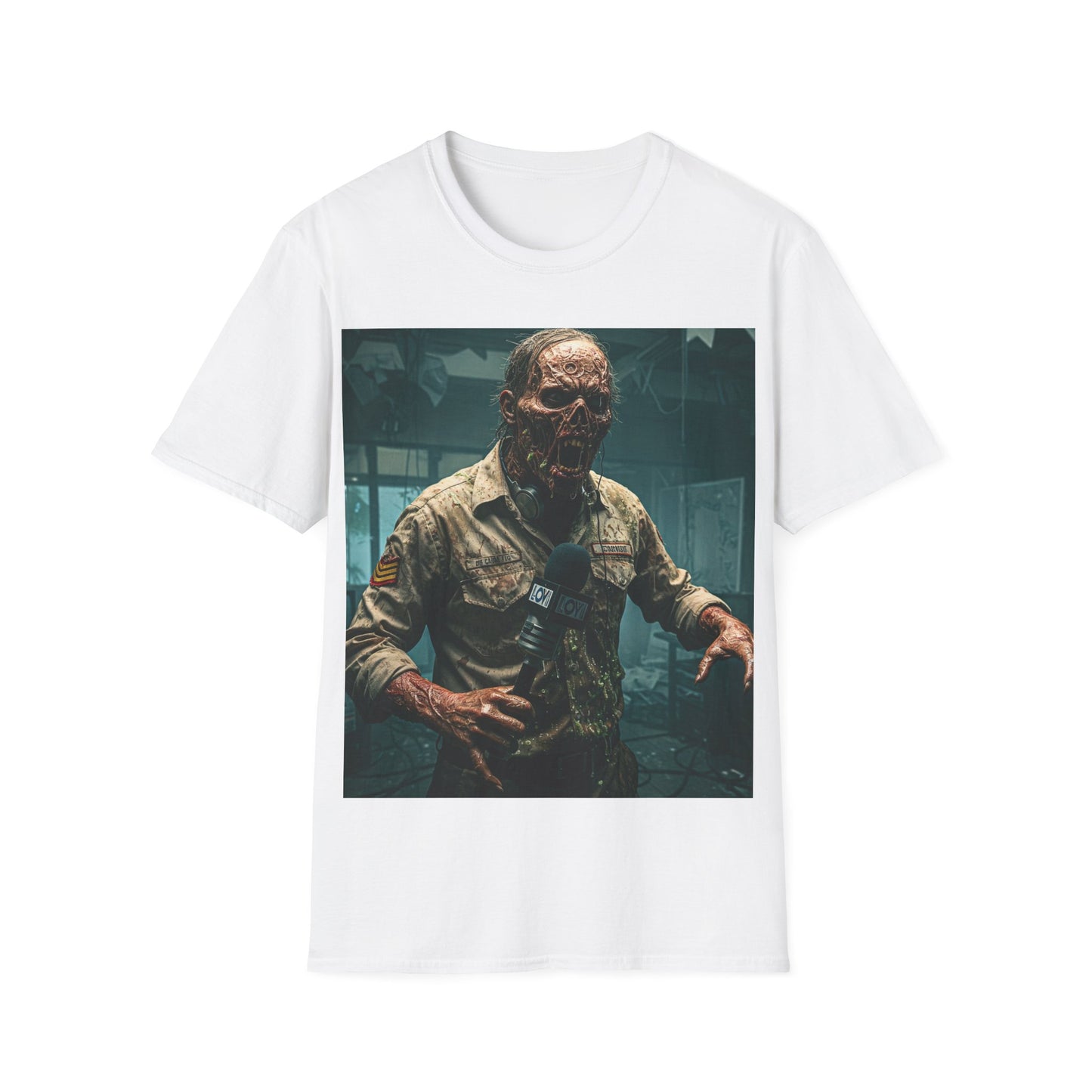 UK - Horror-Inspired Unisex Softstyle T-Shirt - Perfect for Halloween and Horror Fans