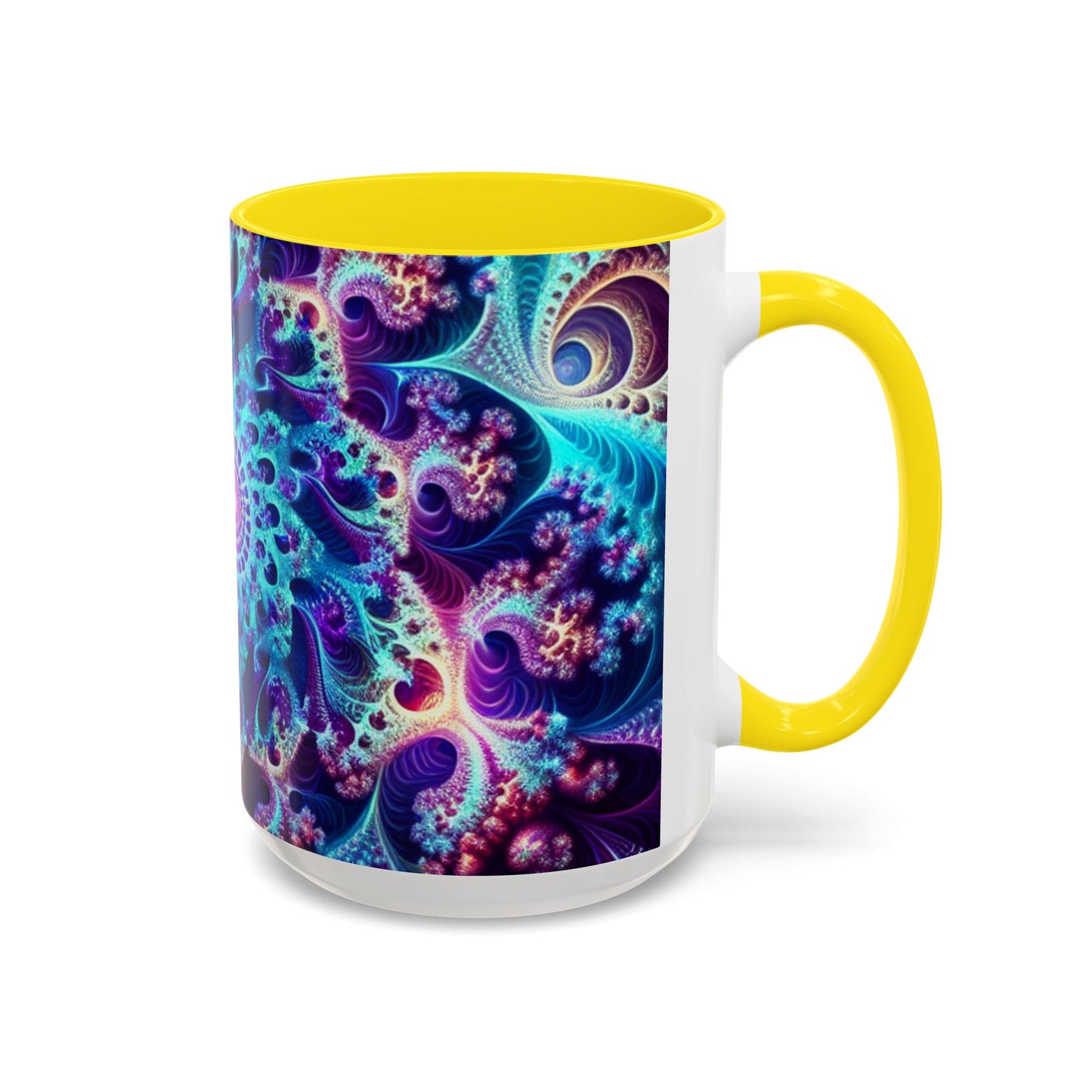 Colorful Spiral Accent Coffee Mug - 11 & 15oz
