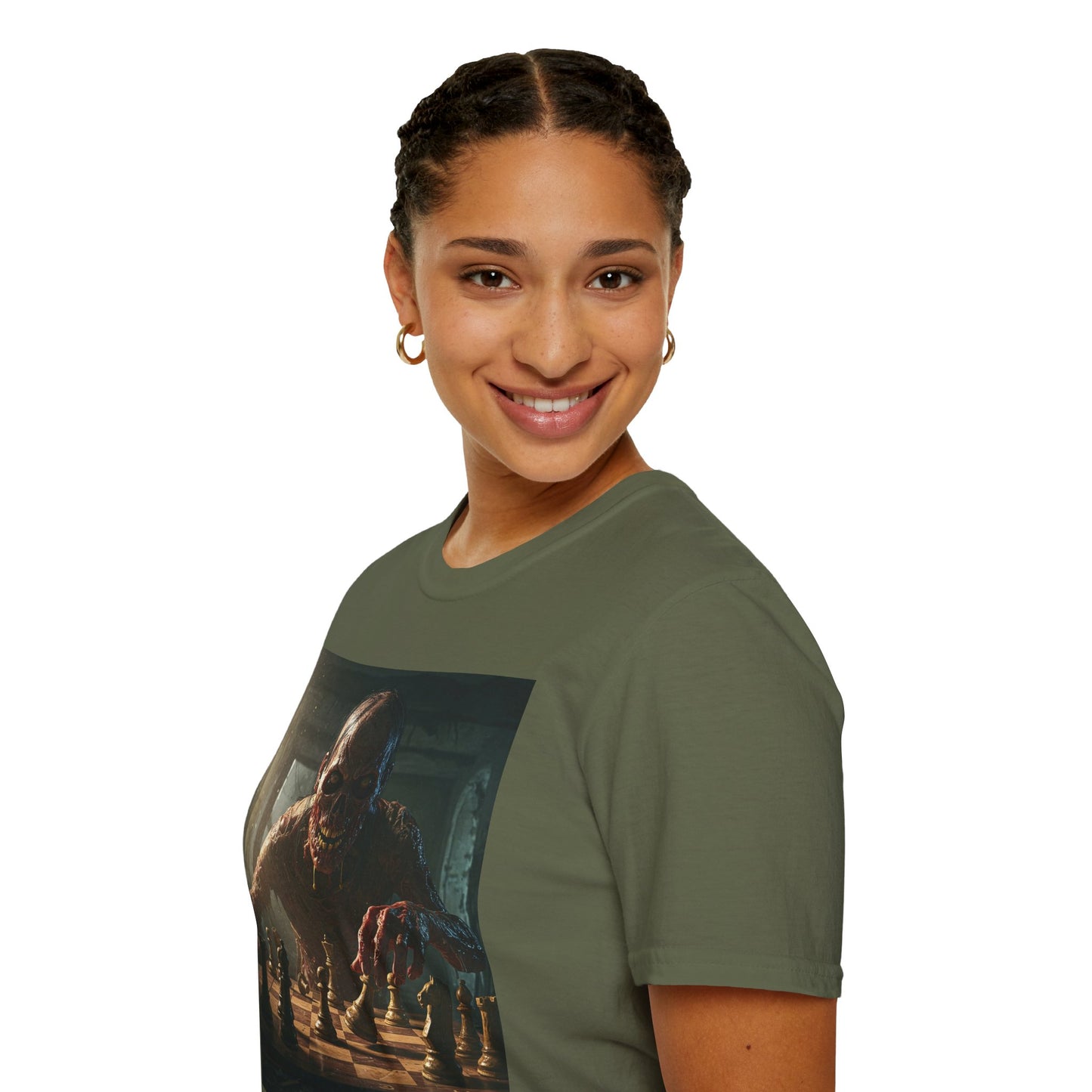 Vintage Chess Monster Unisex Softstyle T-Shirt - Perfect for Game Nights and Fantasy Fans