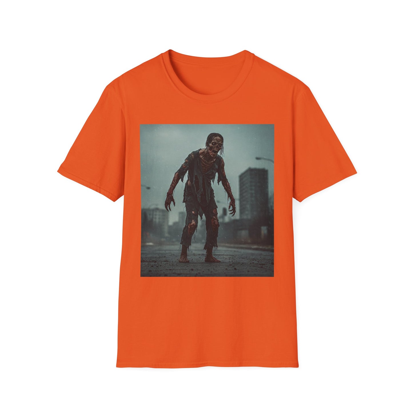 Zombie Apocalypse Unisex Softstyle T-Shirt - Eerie Horror Graphic Tee