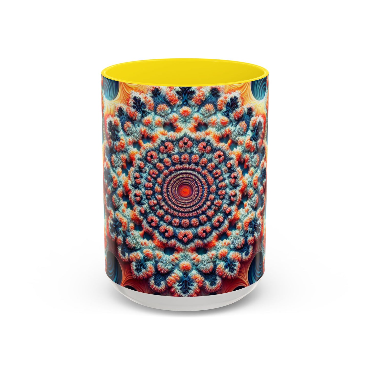 Vibrant Kaleidoscope Accent Coffee Mug - 11oz & 15oz