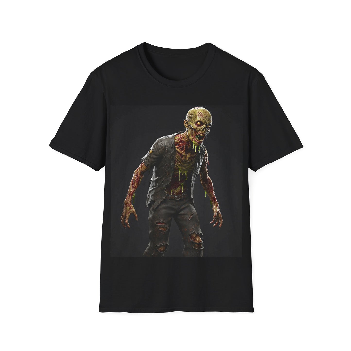 UK - Zombie Graphic Unisex Softstyle T-Shirt | Perfect for Halloween and Horror Fans