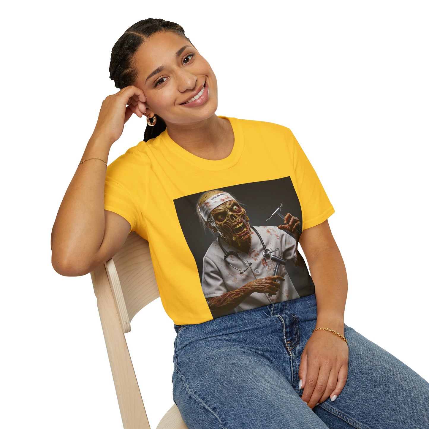 Zombie Doctor Unisex Softstyle T-Shirt - Perfect for Halloween & Horror Fans