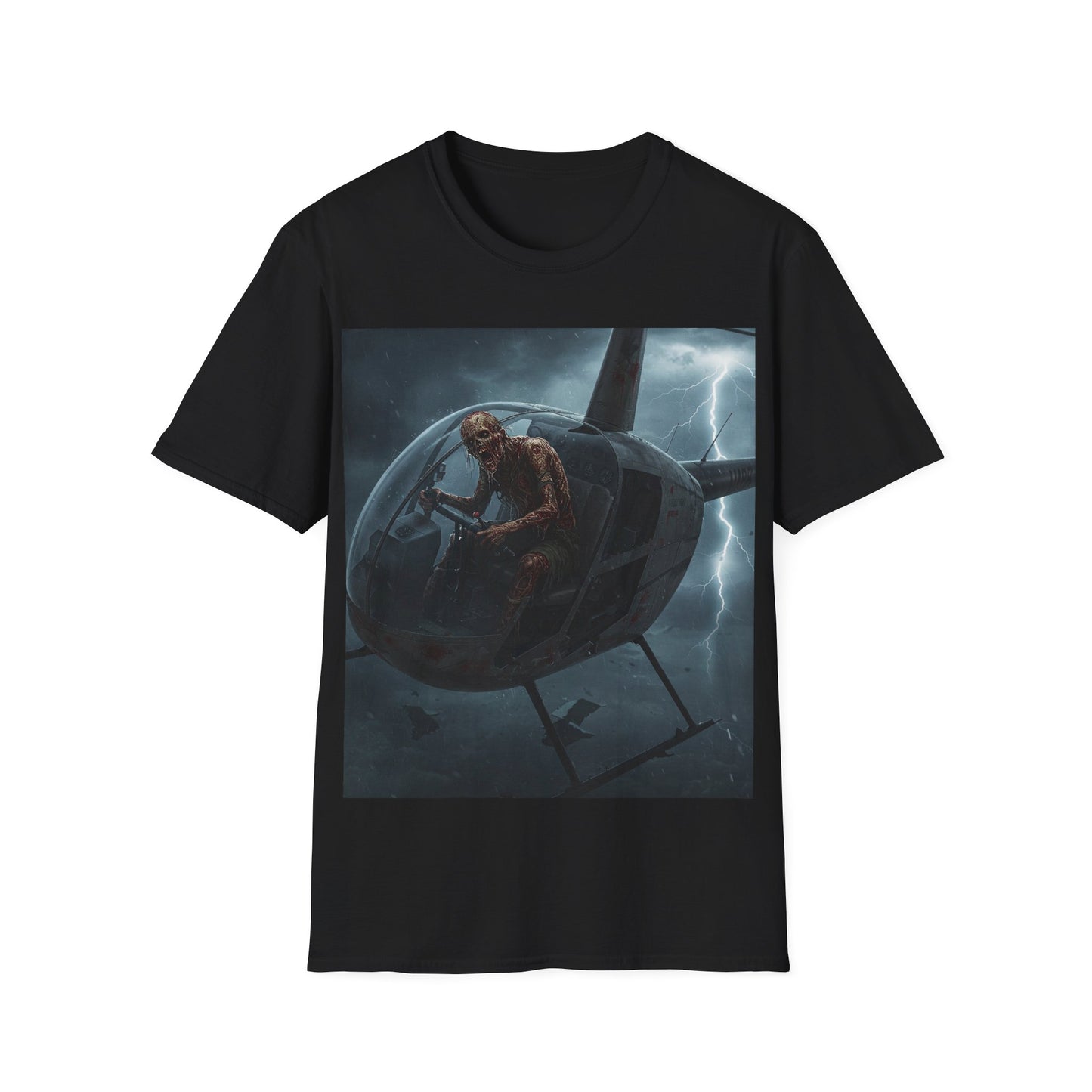 UK - Stormy Helicopter Adventure Unisex Softstyle T-Shirt