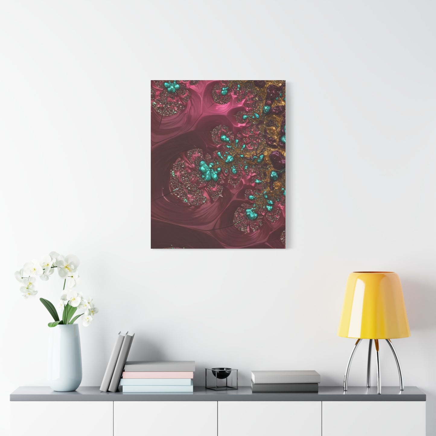Abstract Art Canvas Print - Vibrant Fractal Design for Home Decor