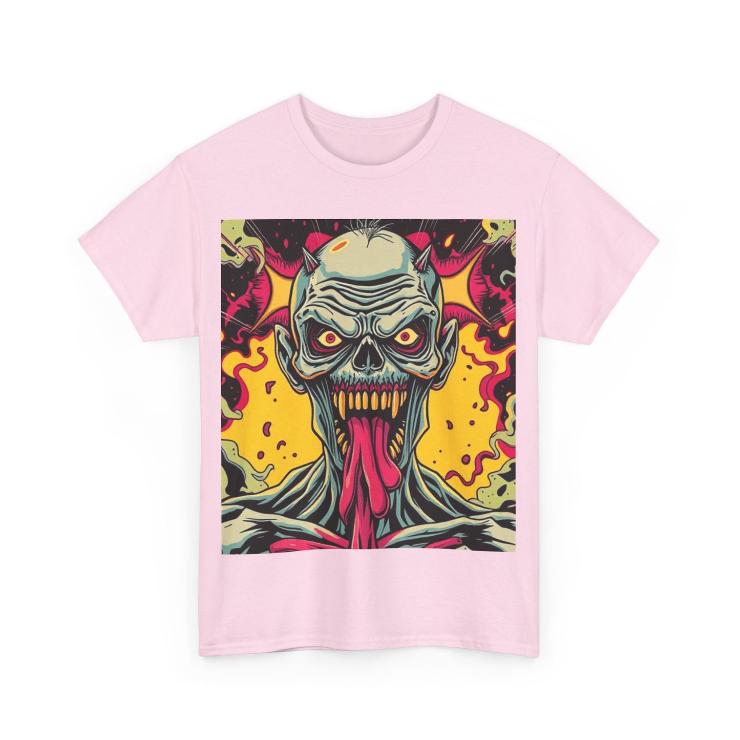 UK - Unisex Heavy Cotton Tee - Retro Horror Art Graphic Tee