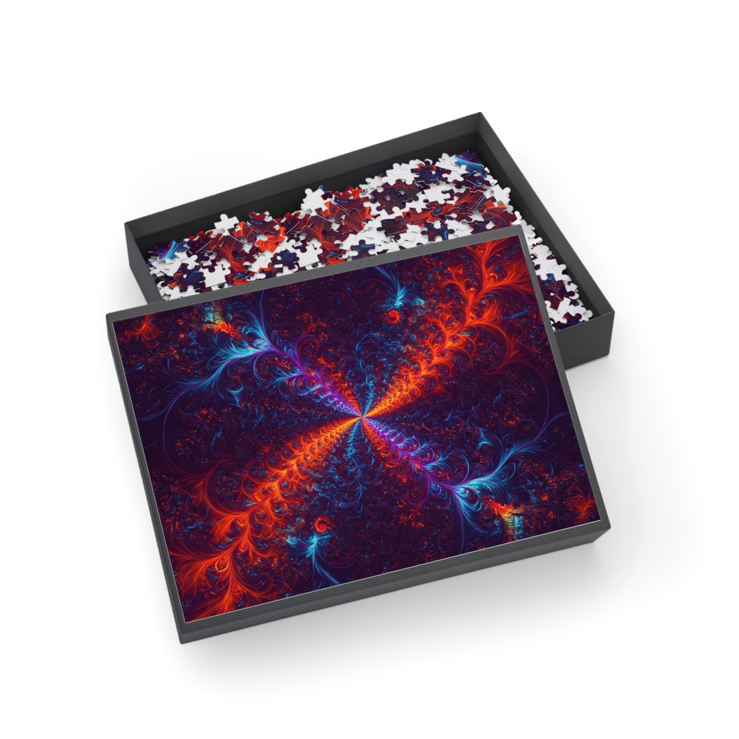 Vibrant Abstract Fractal Puzzle - 96, 252, 500, 1000-Piece Options