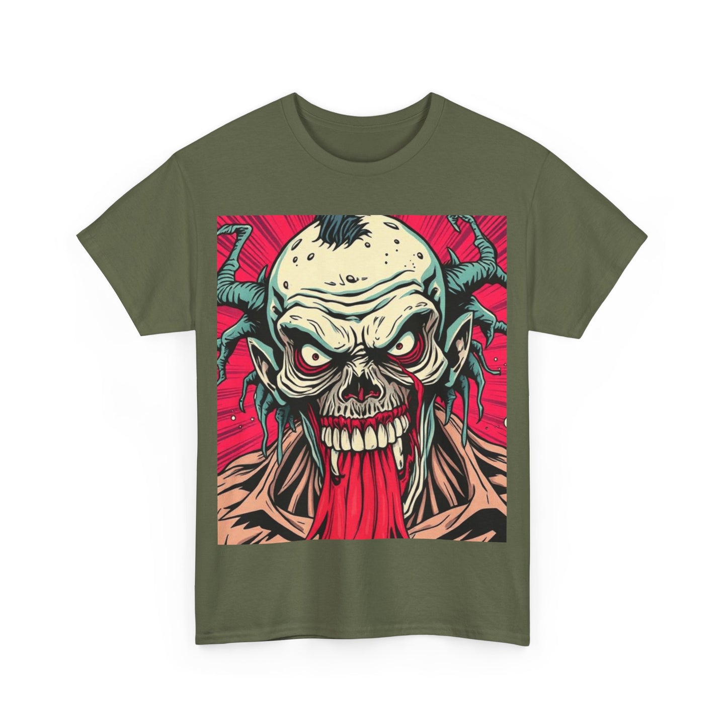 UK - Unisex Heavy Cotton Tee with Bold Skull Graphic - Perfect for Gifting and Casual Wear