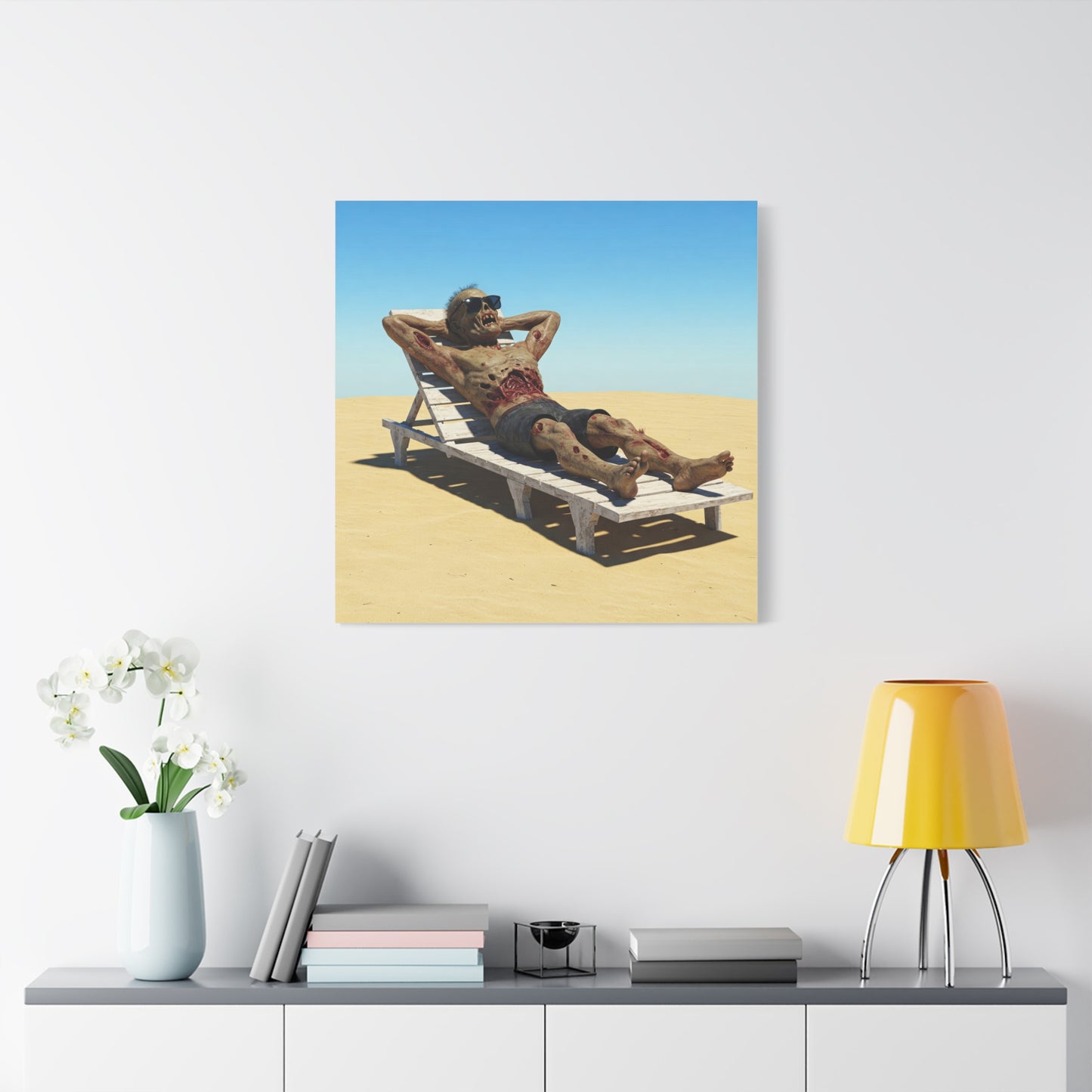 Zombie Beach Bум canvas art - Perfect for Halloween decor and unique gifts