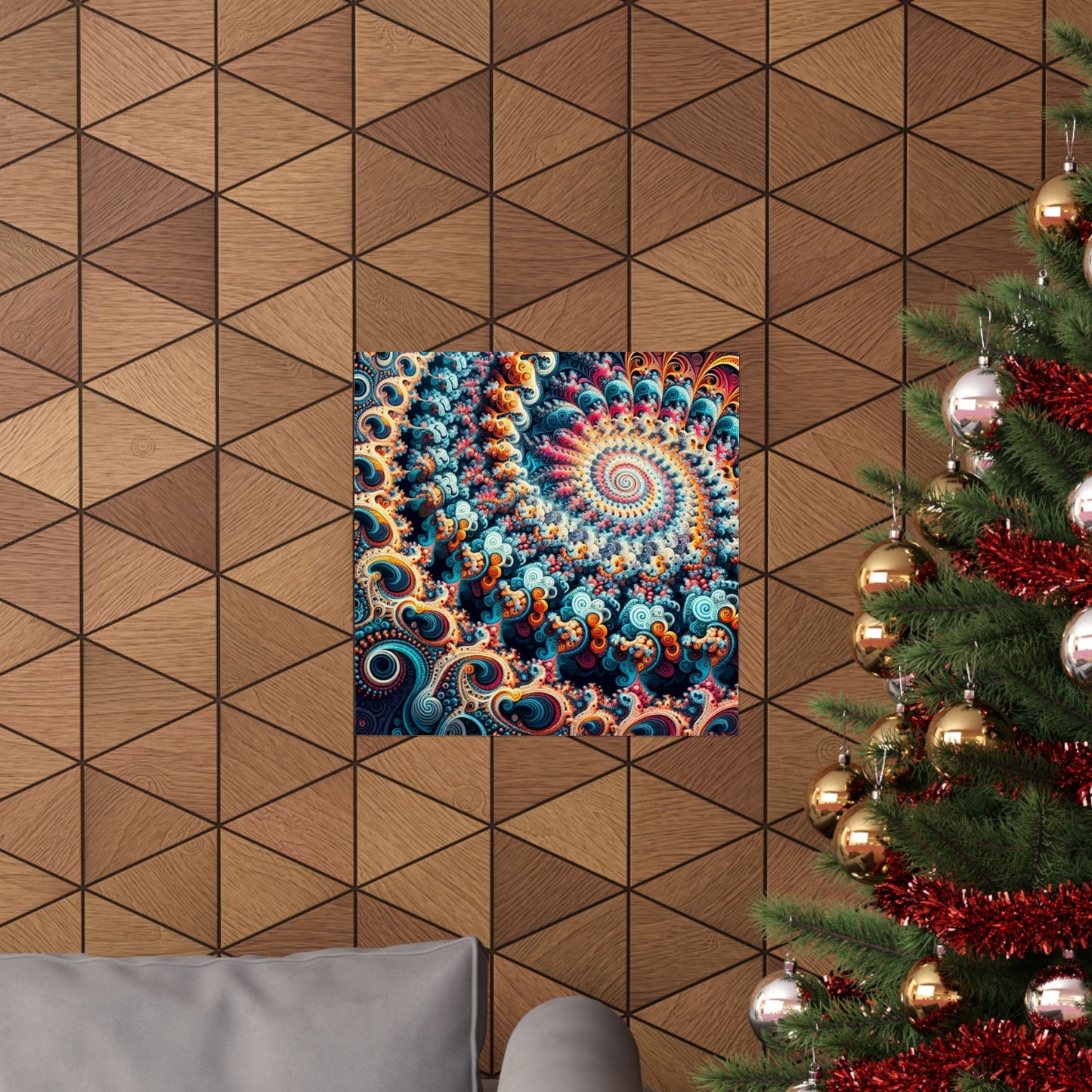 Vibrant Swirl Matte Vertical Poster - Decorative Art for Home & Office