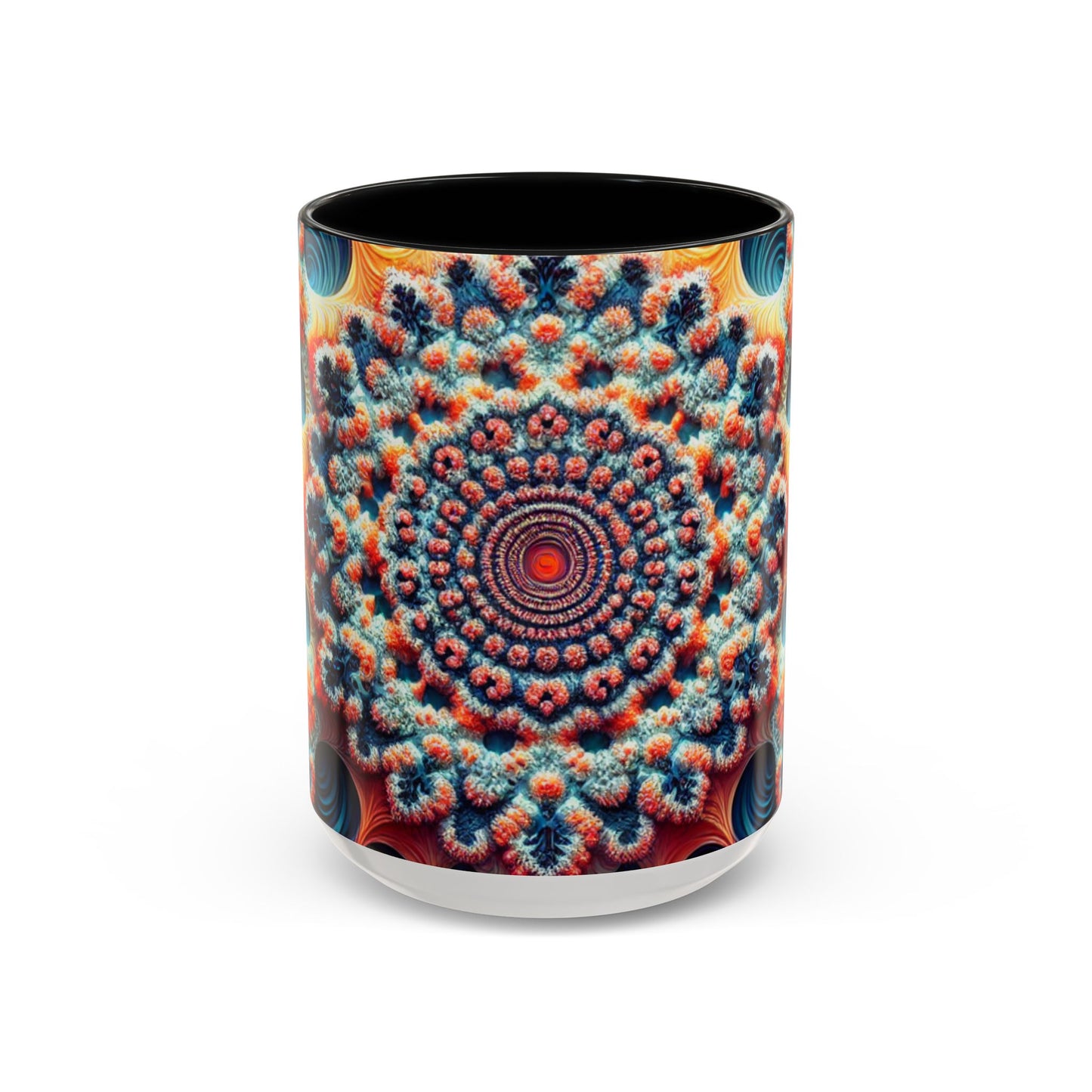 Vibrant Kaleidoscope Accent Coffee Mug - 11oz & 15oz