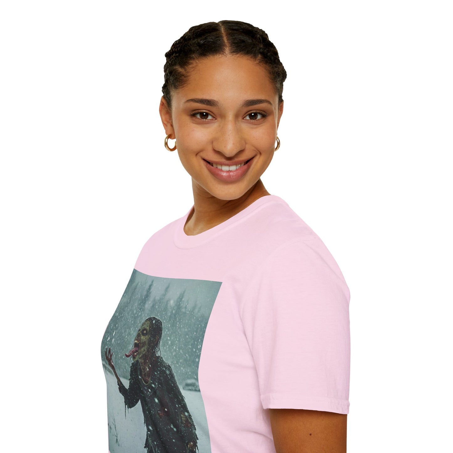 Chilling Horror Graphic Tee - Unisex Softstyle T-Shirt with Spooky Design