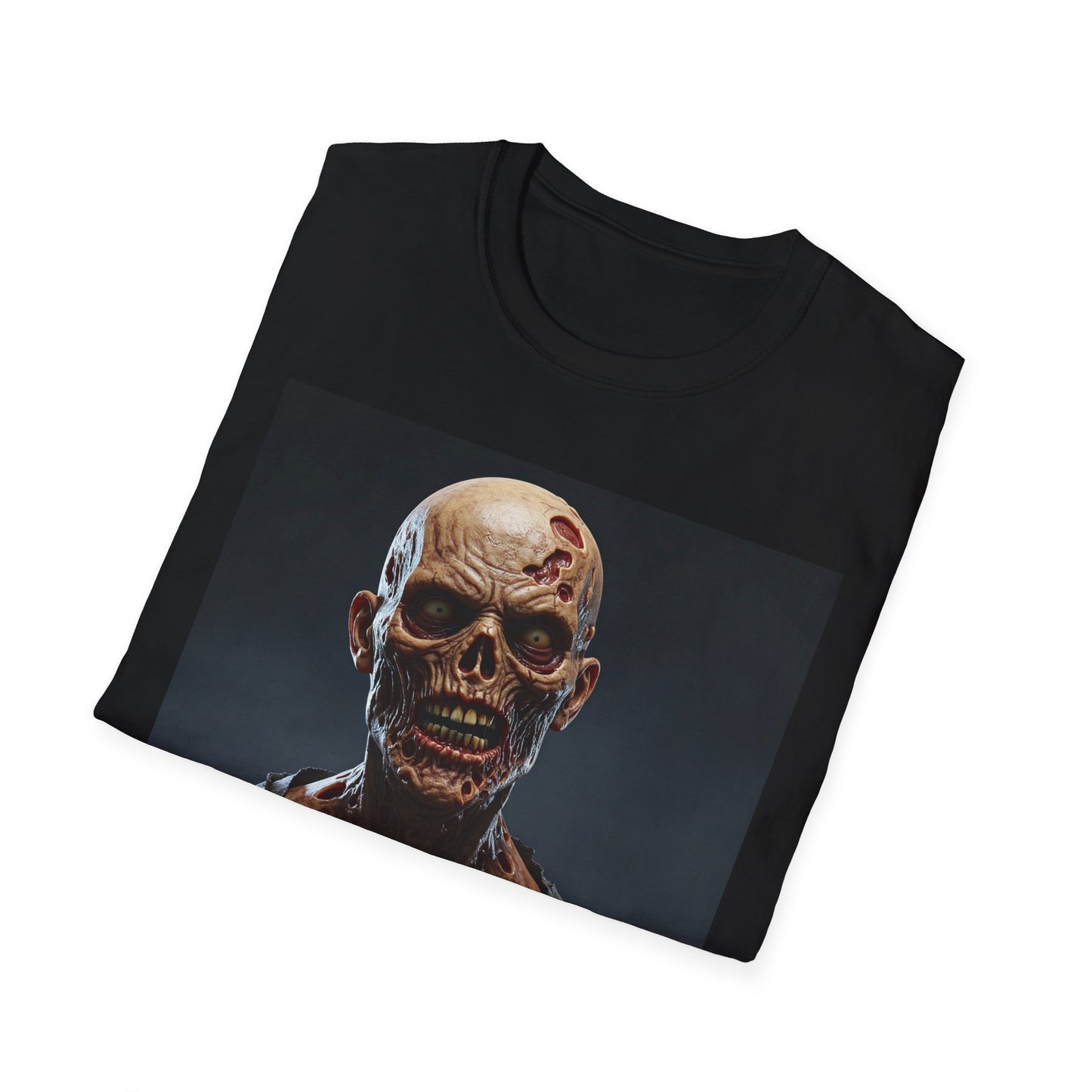 Apocalyptic Portrait Tee, bold, decaying zombie graphic