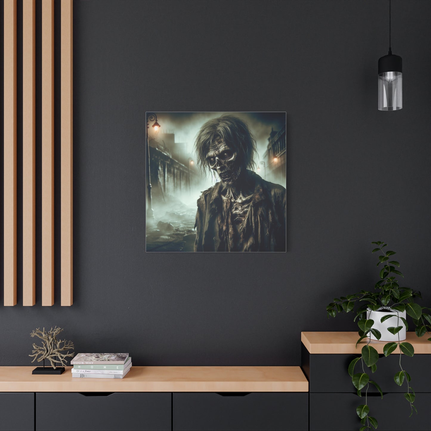 Zombie Portrait Matte Canvas Wall Art